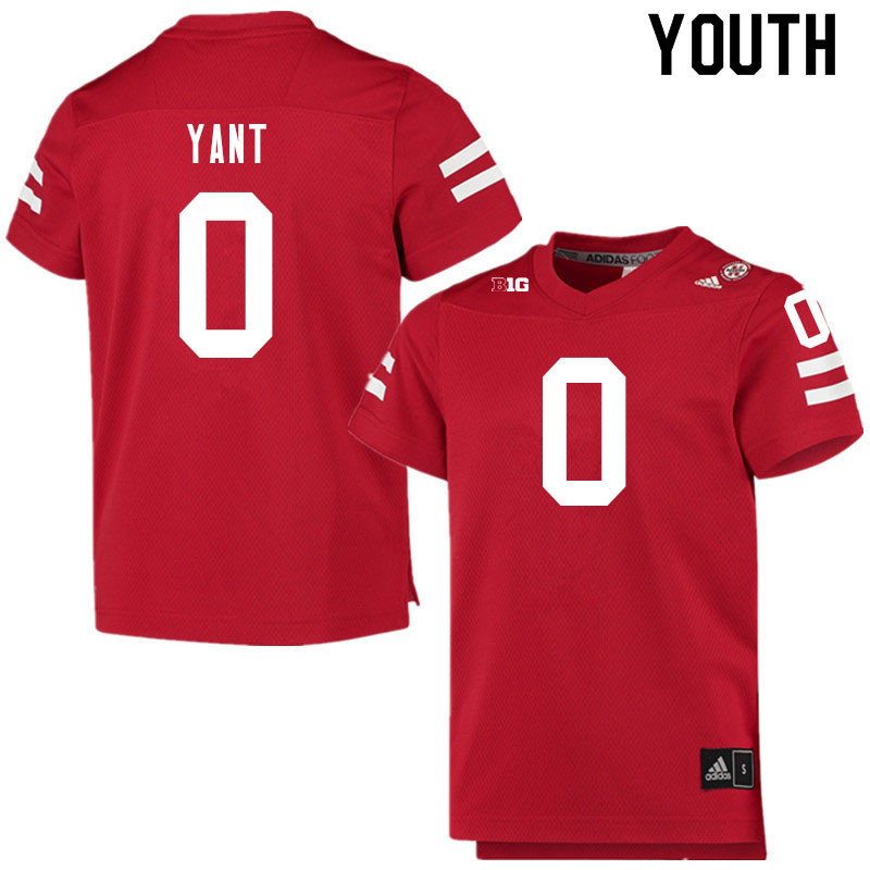 Youth #0 Jaquez Yant Nebraska Cornhuskers College Football Jerseys Sale-Scarlet